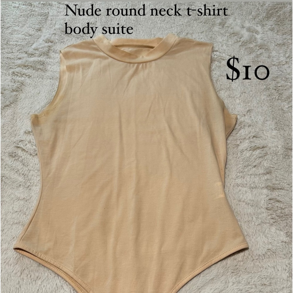 Nude colored t-shirt body suit
